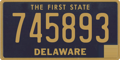 DE license plate 745893