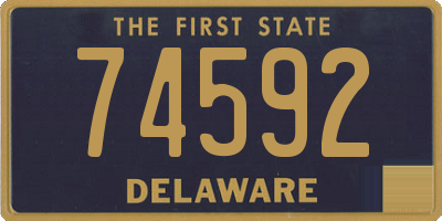 DE license plate 74592