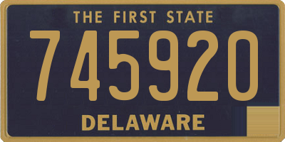 DE license plate 745920
