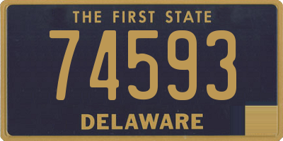DE license plate 74593