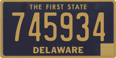 DE license plate 745934