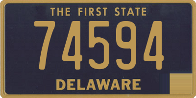 DE license plate 74594