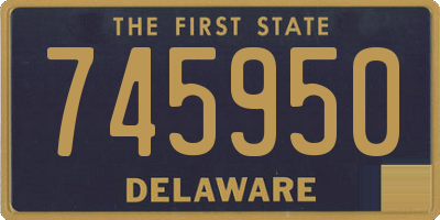 DE license plate 745950