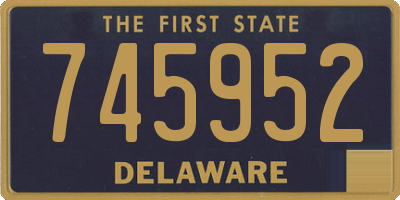 DE license plate 745952
