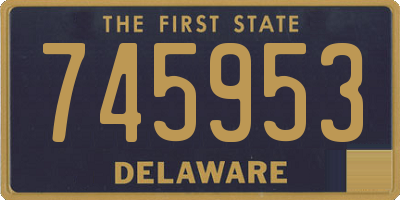 DE license plate 745953