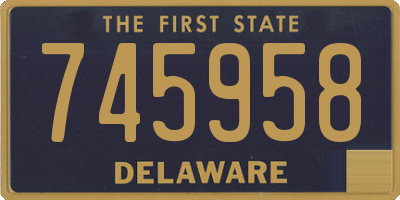 DE license plate 745958