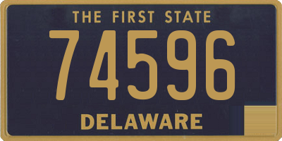 DE license plate 74596