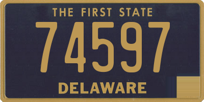 DE license plate 74597