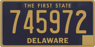 DE license plate 745972