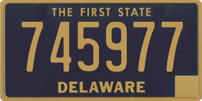 DE license plate 745977