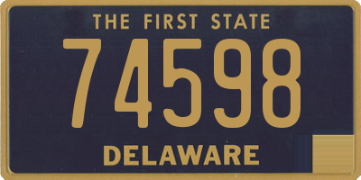 DE license plate 74598