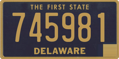 DE license plate 745981
