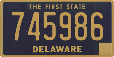 DE license plate 745986