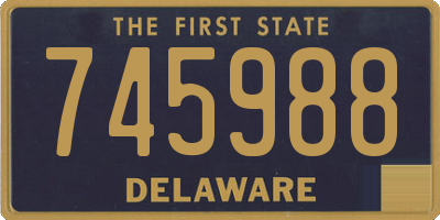 DE license plate 745988