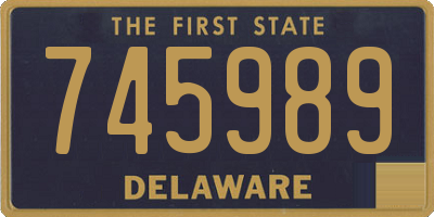 DE license plate 745989