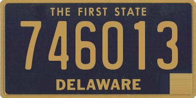 DE license plate 746013