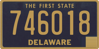 DE license plate 746018