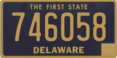 DE license plate 746058