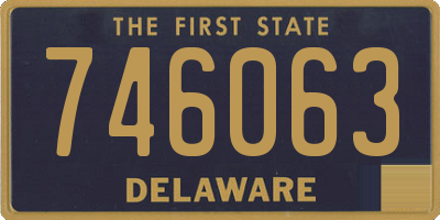 DE license plate 746063