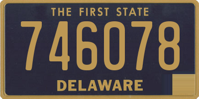 DE license plate 746078
