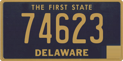 DE license plate 74623