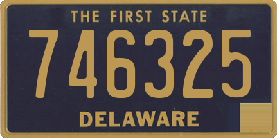 DE license plate 746325