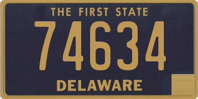 DE license plate 74634