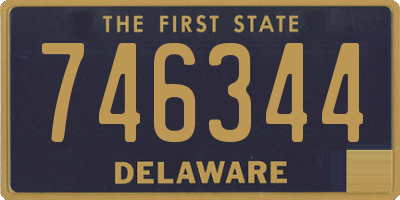 DE license plate 746344