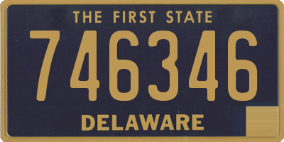 DE license plate 746346