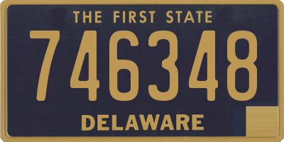 DE license plate 746348