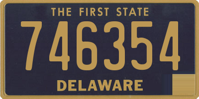 DE license plate 746354