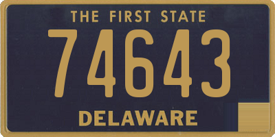 DE license plate 74643