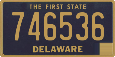 DE license plate 746536