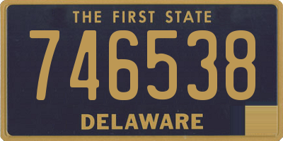 DE license plate 746538