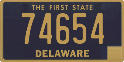 DE license plate 74654