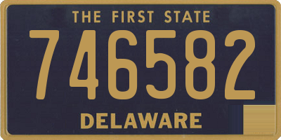 DE license plate 746582