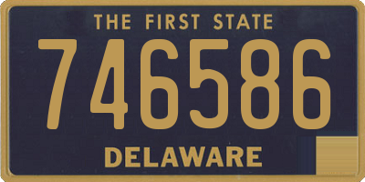 DE license plate 746586