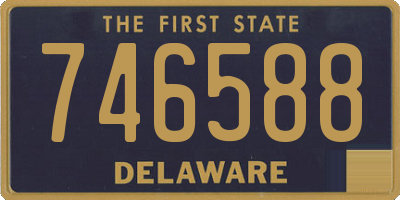 DE license plate 746588