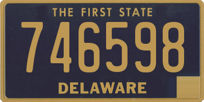 DE license plate 746598