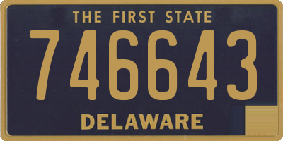 DE license plate 746643