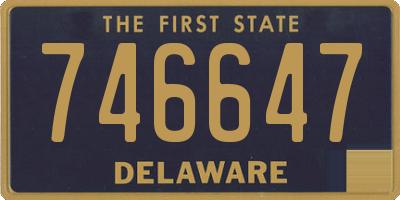 DE license plate 746647