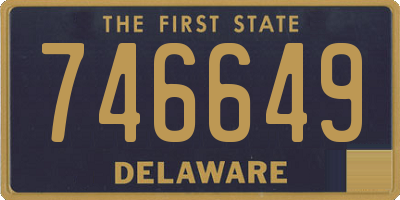 DE license plate 746649