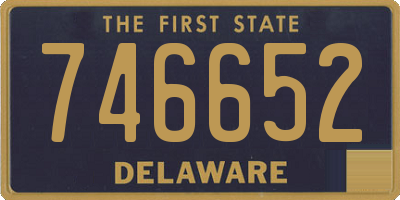 DE license plate 746652