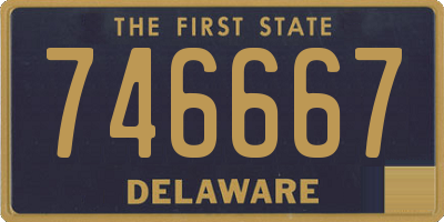 DE license plate 746667
