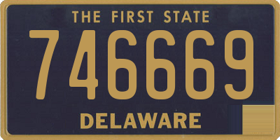 DE license plate 746669