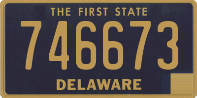 DE license plate 746673