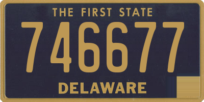 DE license plate 746677