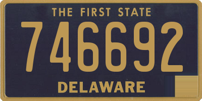 DE license plate 746692
