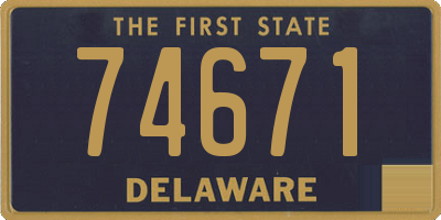 DE license plate 74671