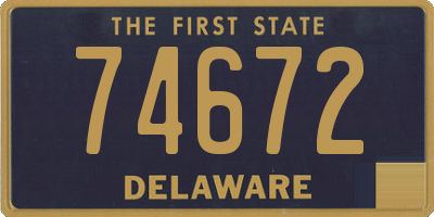 DE license plate 74672